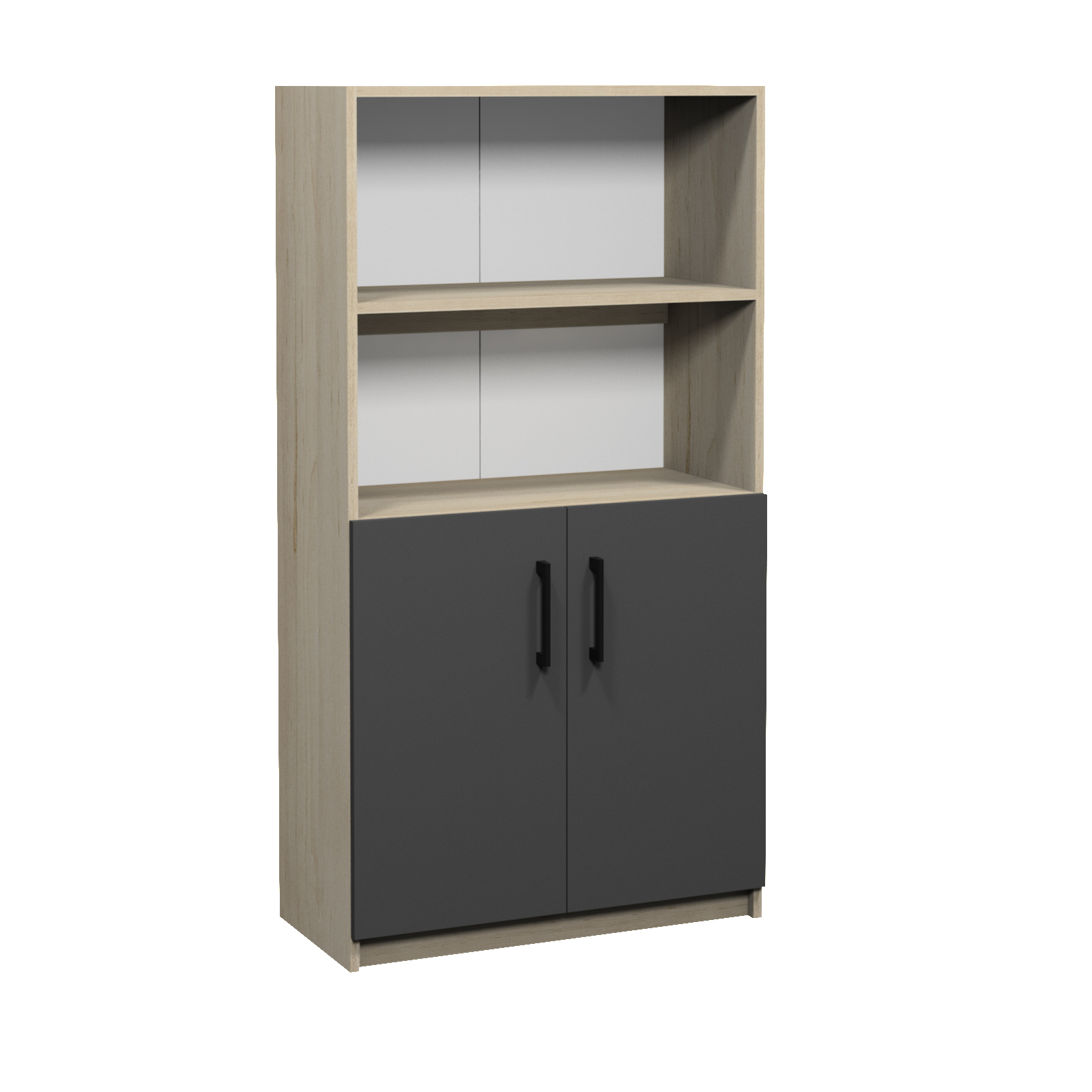 Шафа напівзакрита з 2-ма відкритими та 2-ма закритими полицями, 800х370х1515 мм, АНШАР ГРУП (7805)